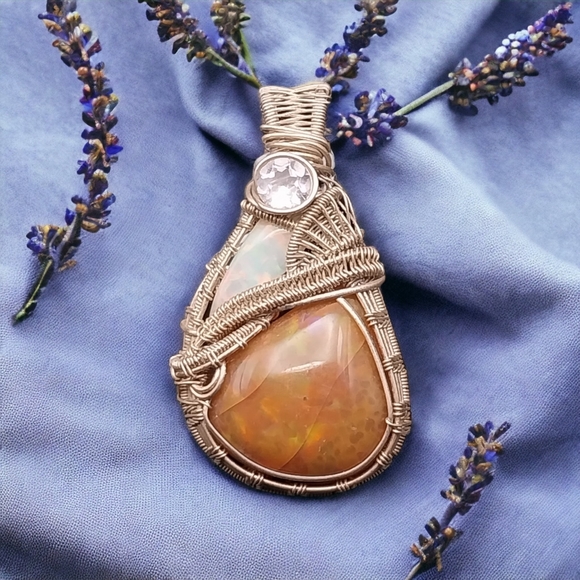 Sterling Silver Ethiopian Opal Pendant